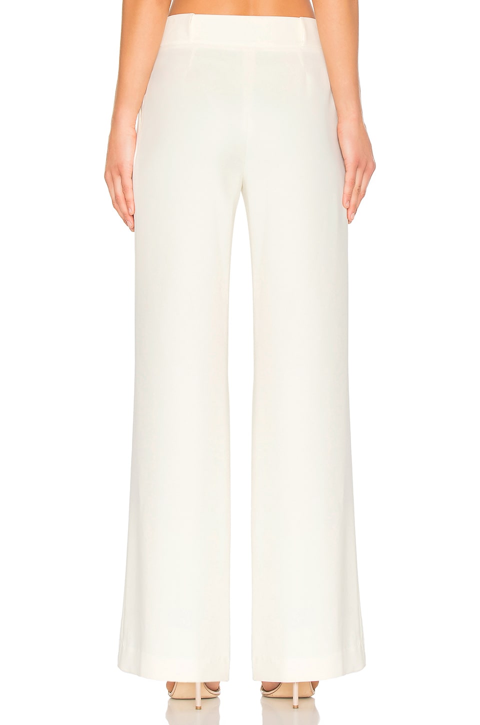 HALSTON HERITAGE Flowy Wide-Leg Pants, White in Cream | ModeSens