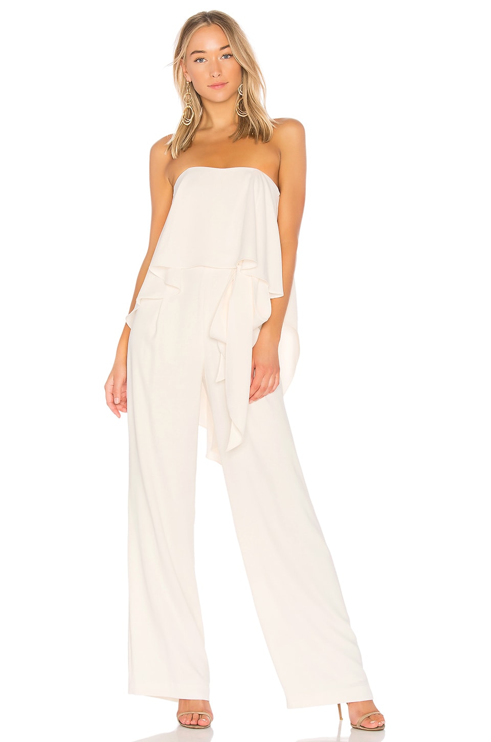 halston gold jumpsuit