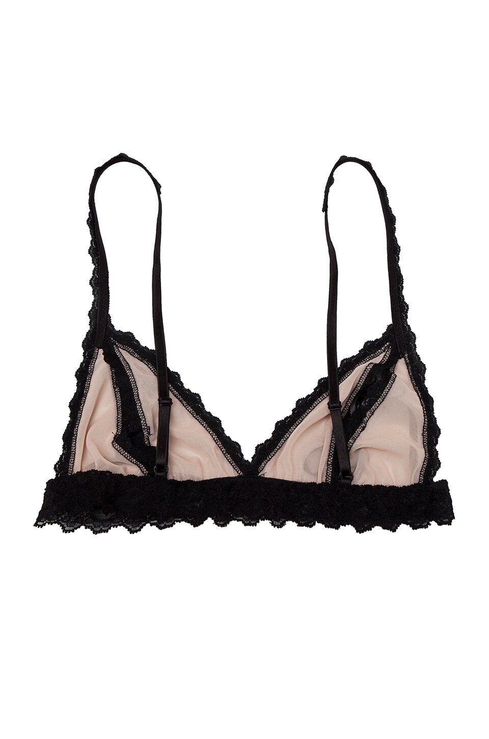 Hanky Panky AFTER MIDNIGHT Tulle PeekABoo Bra in Mocha & Black REVOLVE