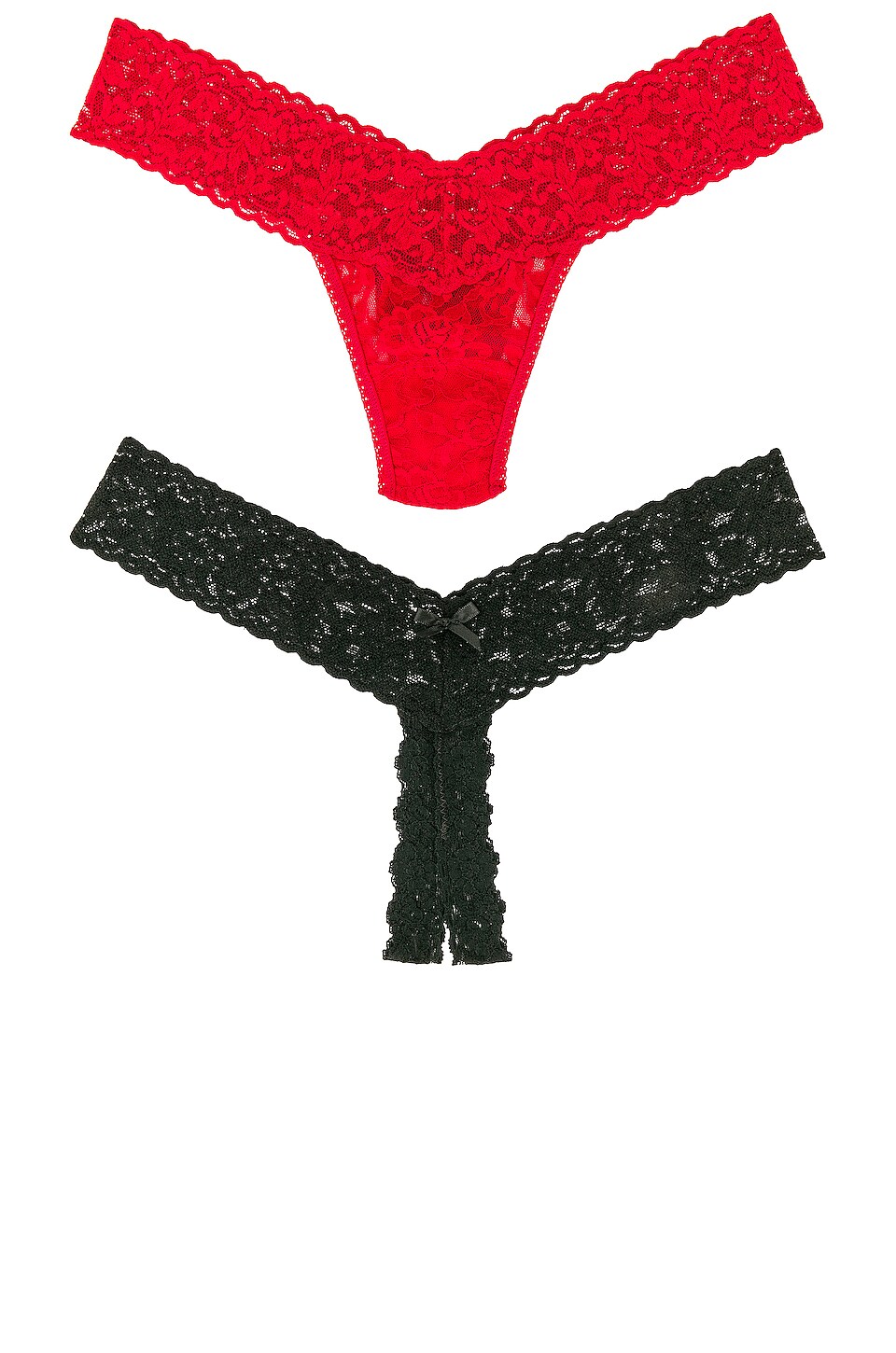 Hanky Panky Naughty & Nice Boxed Thong Set in Black & Red REVOLVE