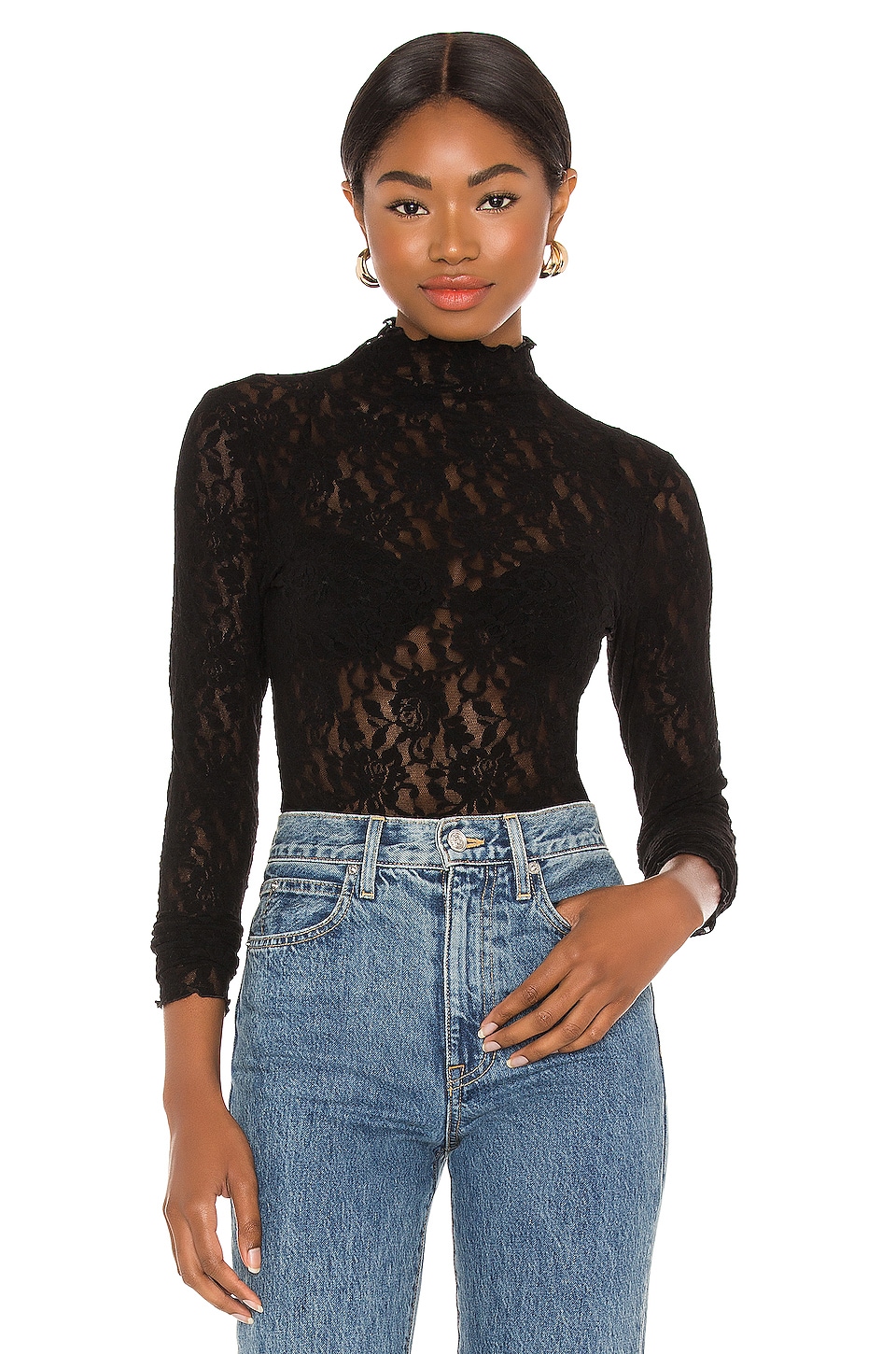 hanky panky long sleeve lace top