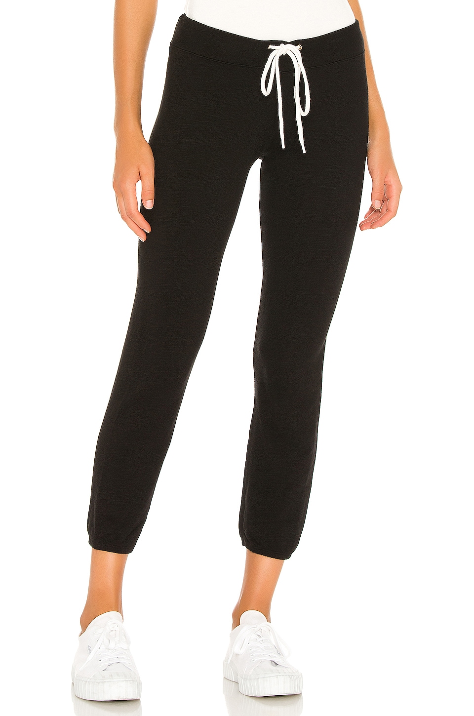 MONROW Supersoft Vintage Sweatpant in Black REVOLVE