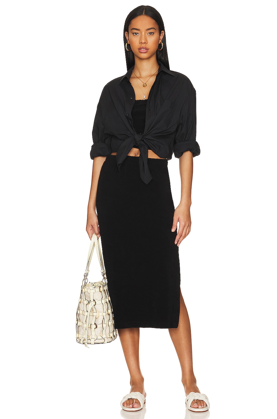 MONROW Terry Cloth Tube Top thumbnail