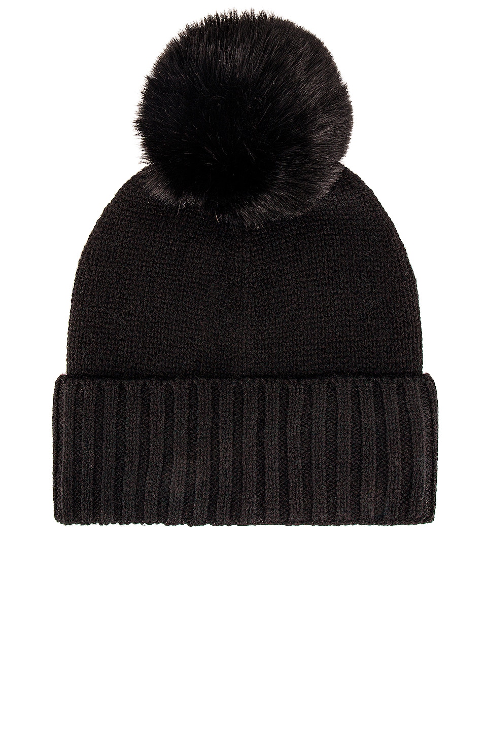 Hat Attack Cashmere Slouchy Cuff Beanie with Faux Fur Pom in  display picture 1