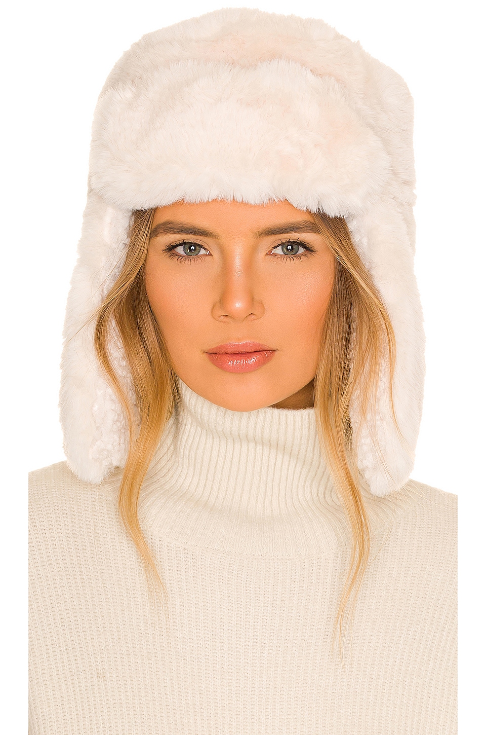 Hat Attack Apres Sherpa Trapper in Ivory | REVOLVE