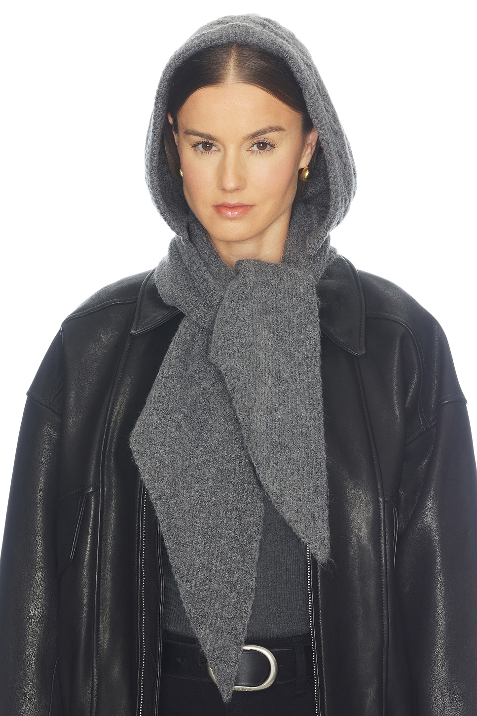Cable Hooded Scarf - thumbnail 2