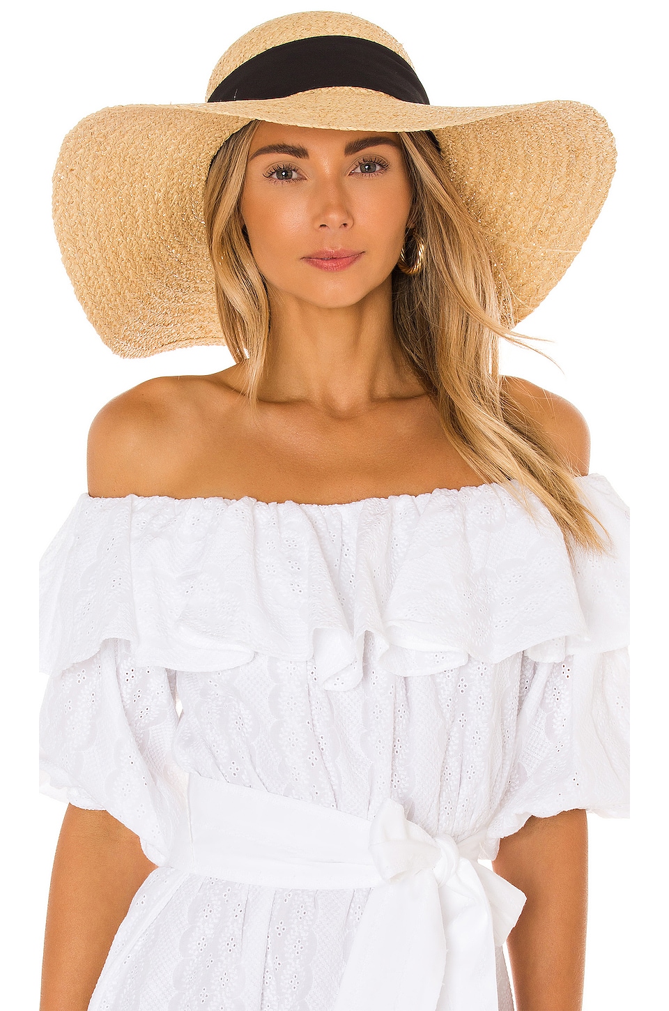 Hat Attack Avalon Sunhat in Natural & Black