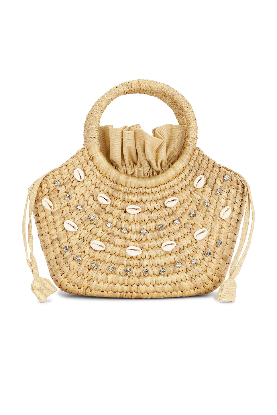 Hat Attack Janie Shell Top Handle Bag in Natural | REVOLVE