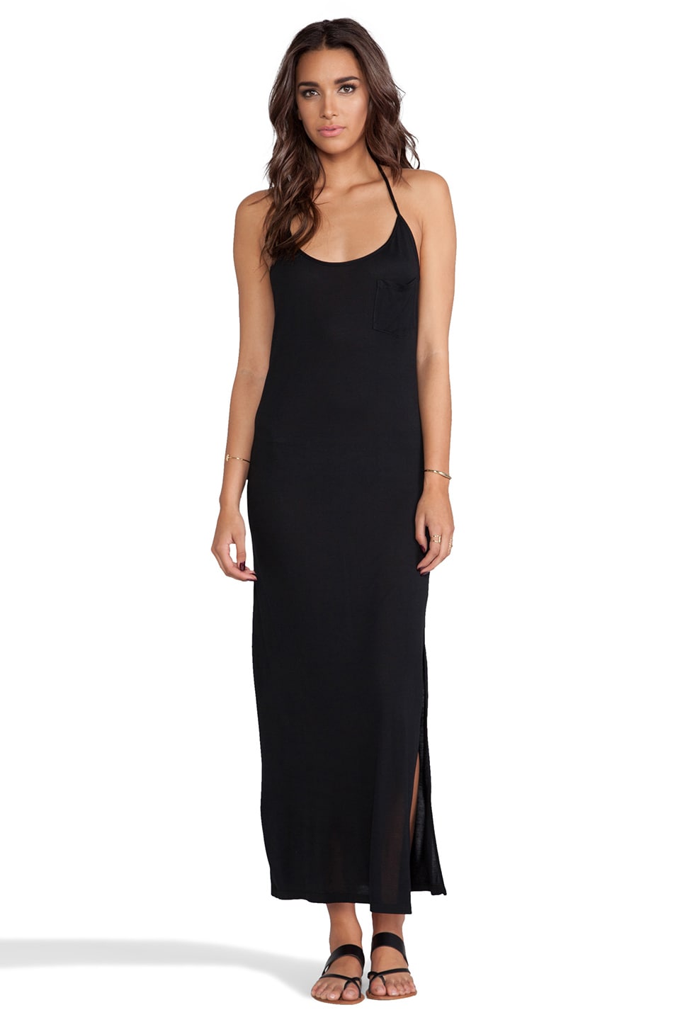 Robe Longue La Femme Dos Nu Coupe Rectangulaire – Taille 2 – Noir – Occasion Formelle