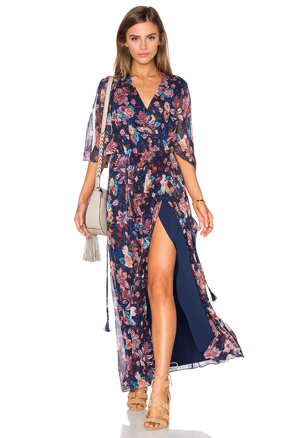 Haute Hippie Flutter Sleeve Maxi Dress in San Franciscan Nights | REVOLVE