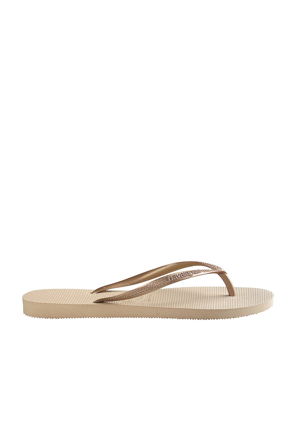 Havaianas Slim Flip Flop in Sand Grey & Light Golden