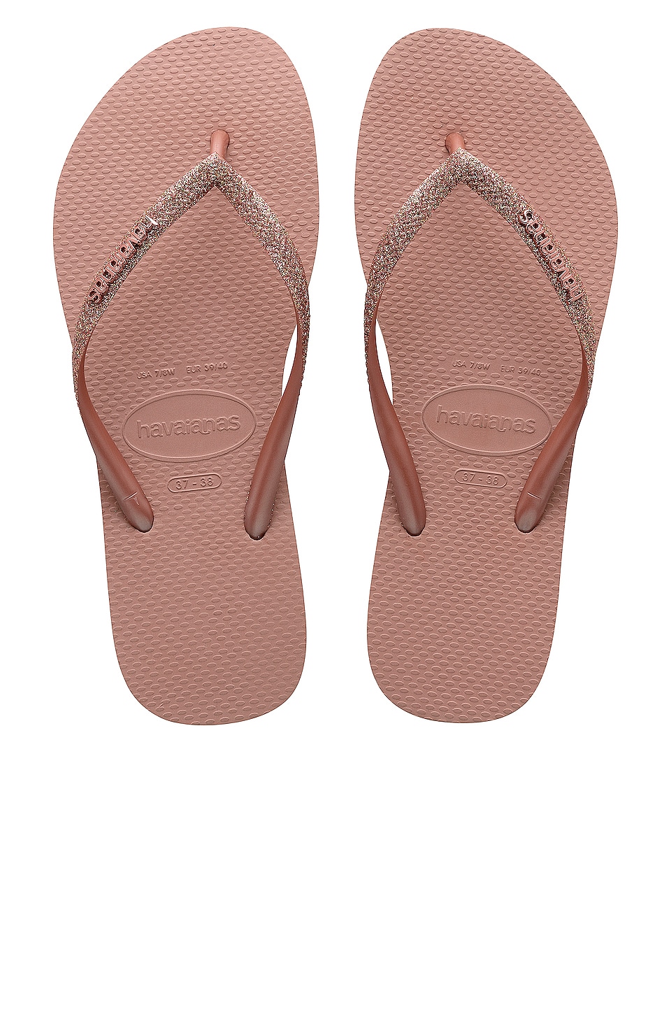 black and rose gold havaianas