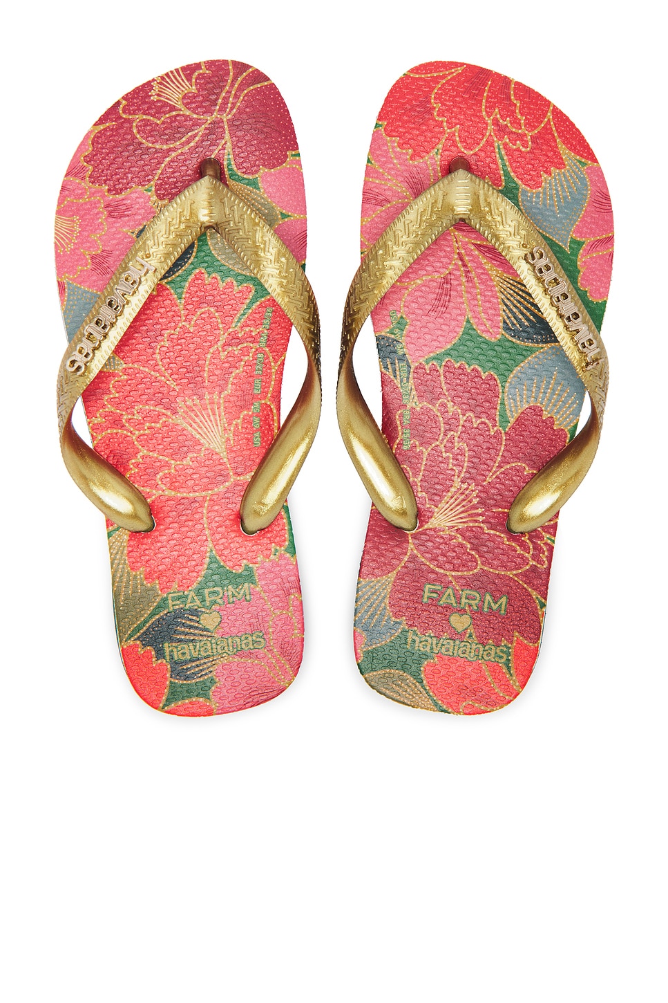 Havaianas Farm Rio Red Florals Sandal in Pantanal Green REVOLVE