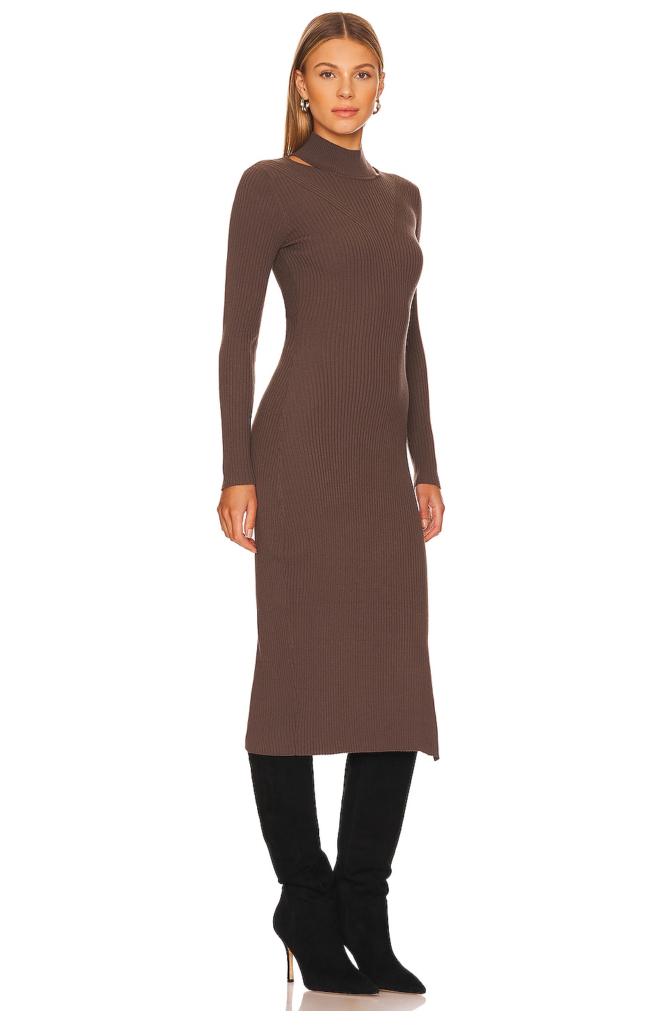 HEARTLOOM Miller Midi Dress in Bark