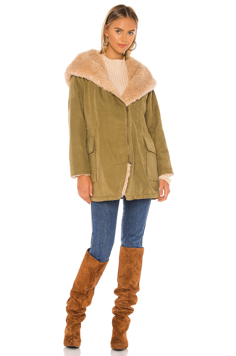 HEARTLOOM Shane Coat in Army | REVOLVE