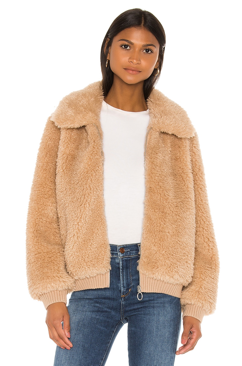 HEARTLOOM Mosey Faux Fur Jacket in Ecru | REVOLVE