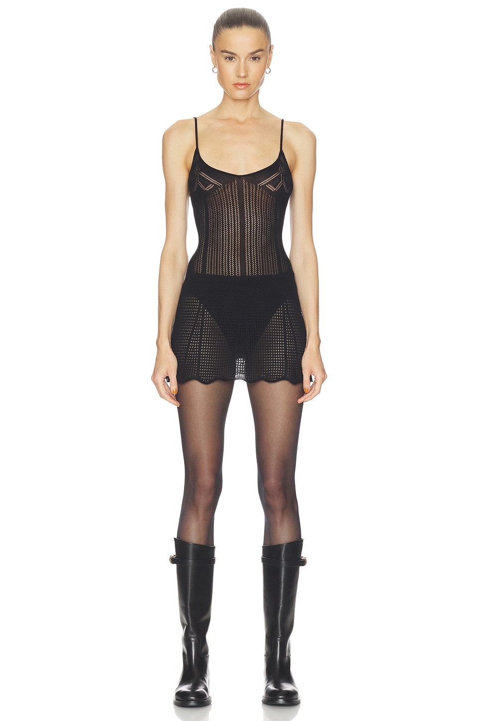 Pointelle Mini Dress - thumbnail 2