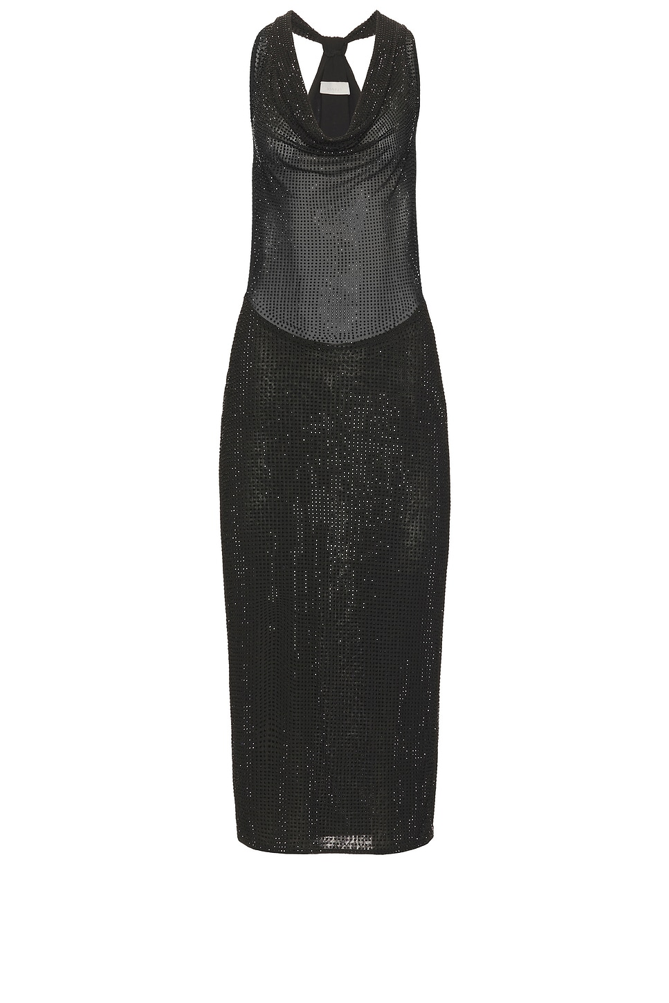 HAELO Layered Cowl Neck Hotfix Dress