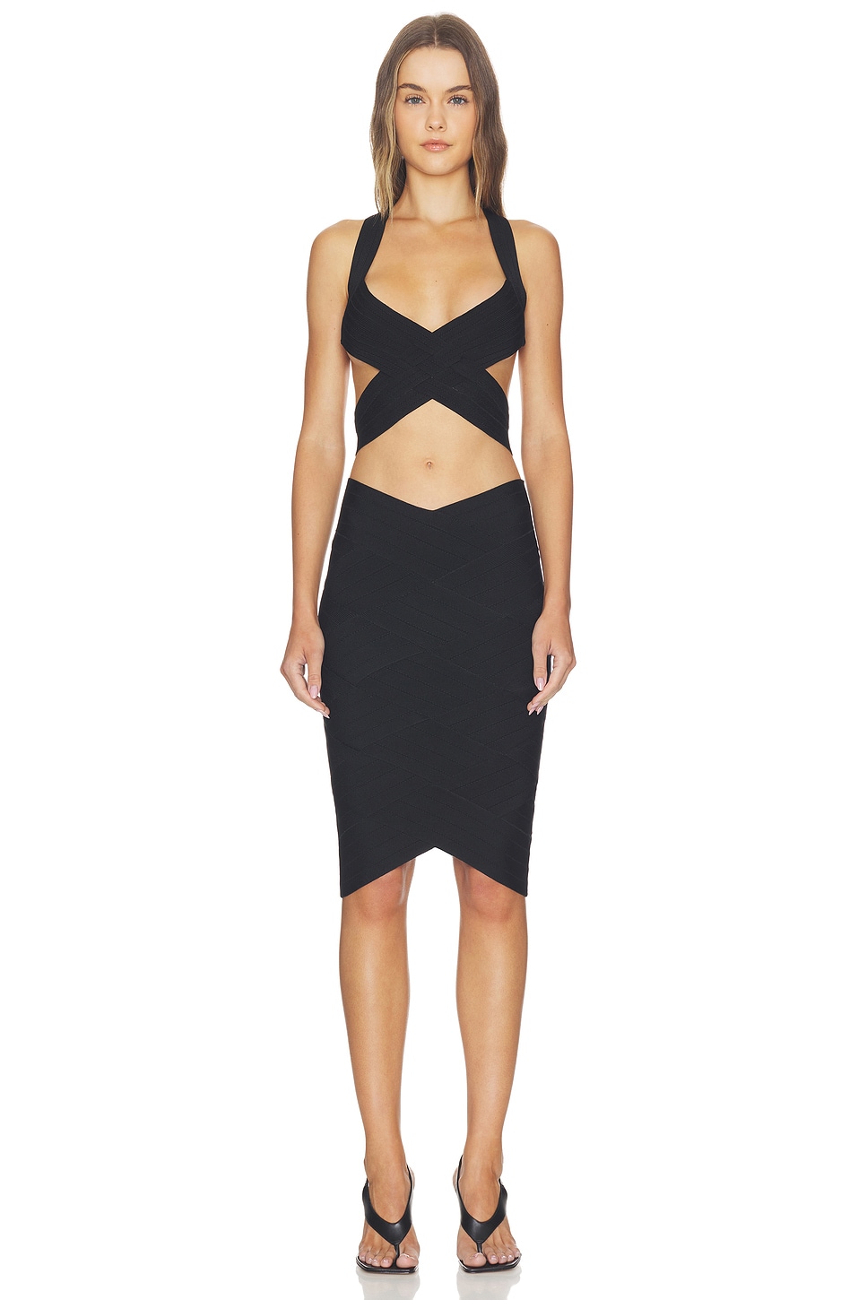 HAELO Bandage Weave Midi Skirt