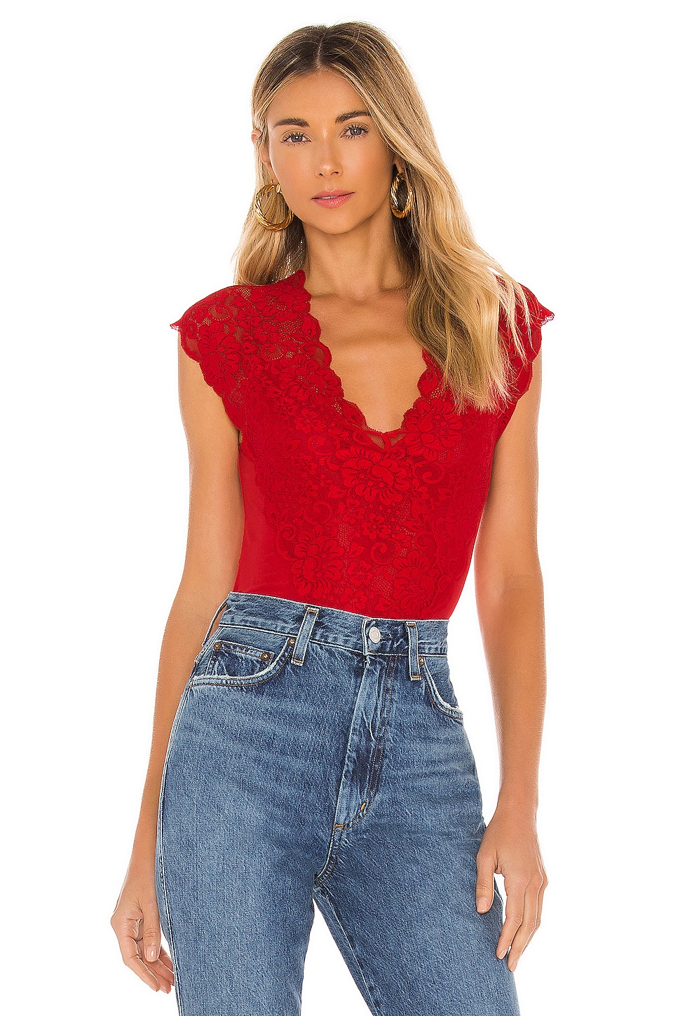 HAH Lady Like Bodysuit in Rouge Red | REVOLVE