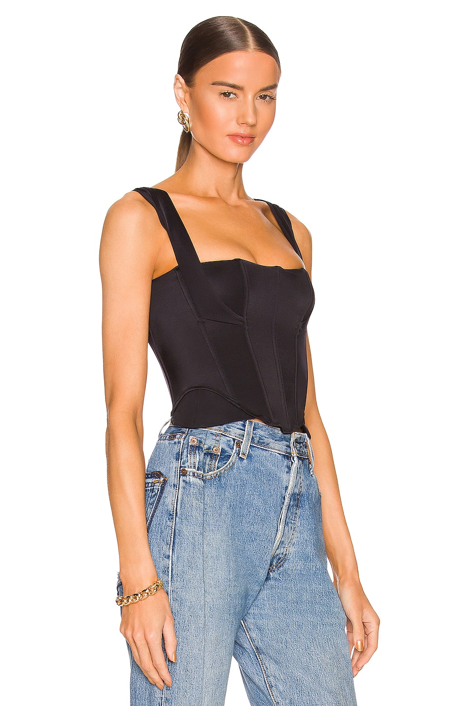 HAH Knock Out Corset Top in Noir
