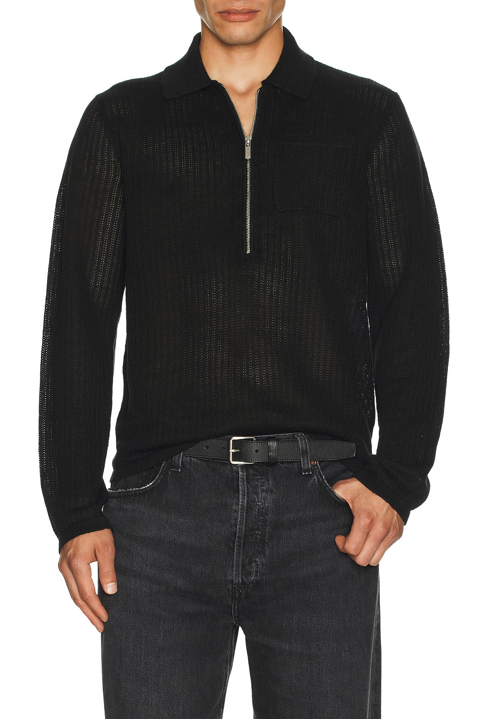 Long Sleeve Zip Polo - Thumbnail 3