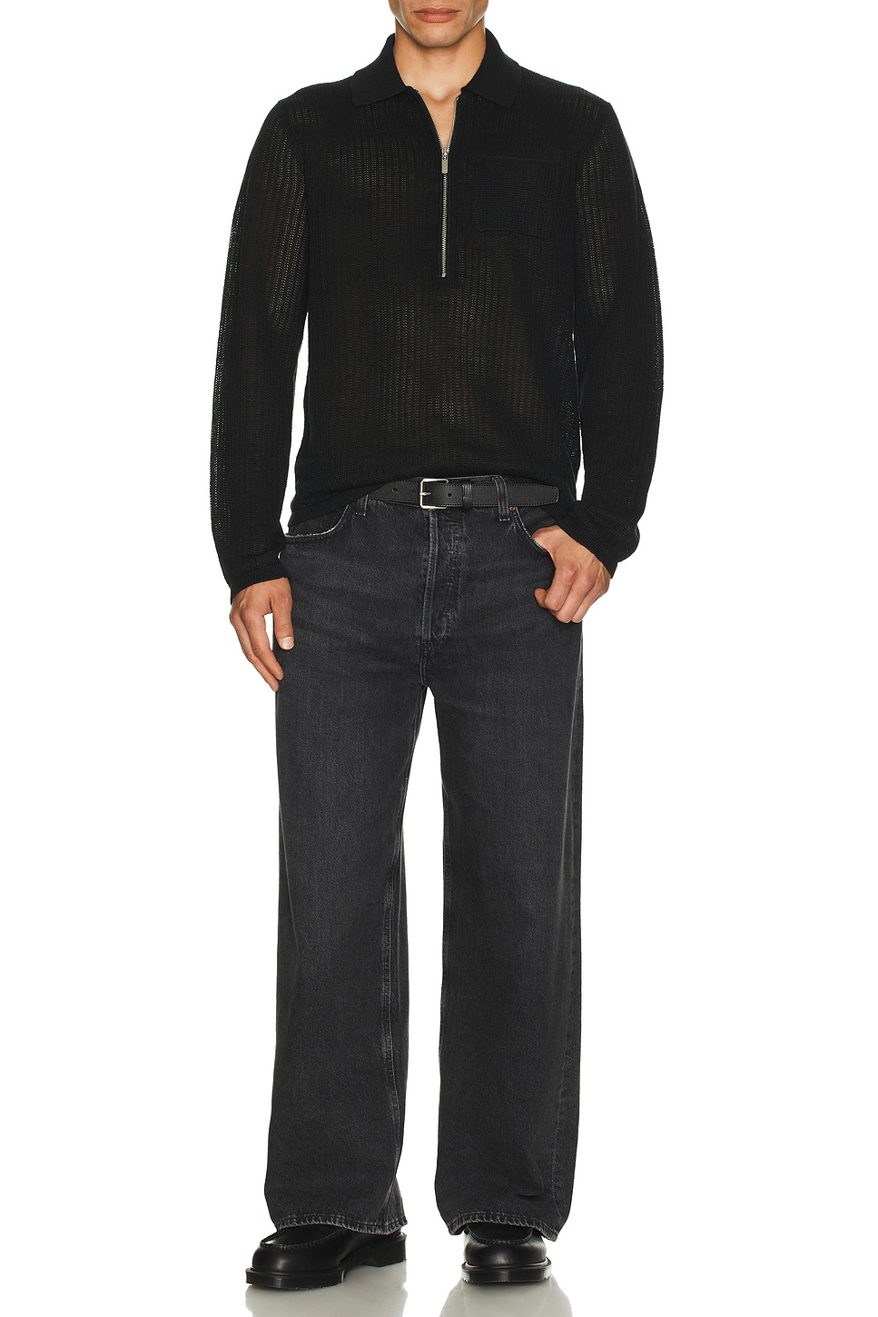 Long Sleeve Zip Polo - Thumbnail 4