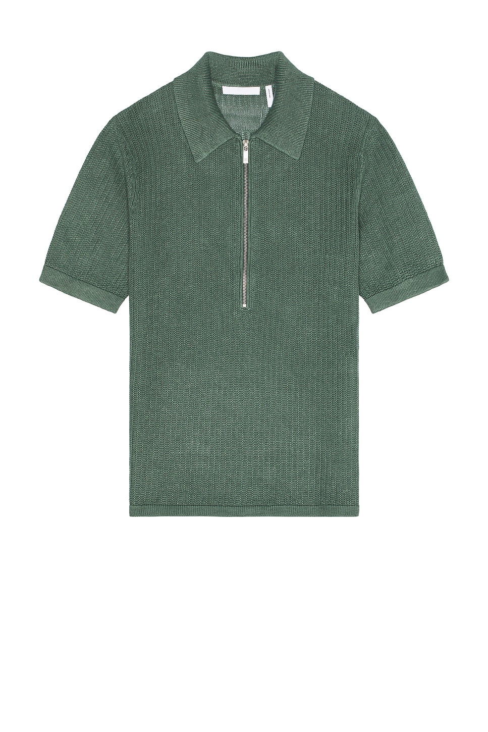 【grancy】Ziplayered wideshort poloshirt GRANCY Zip Layered Wide Short Polo Shirt