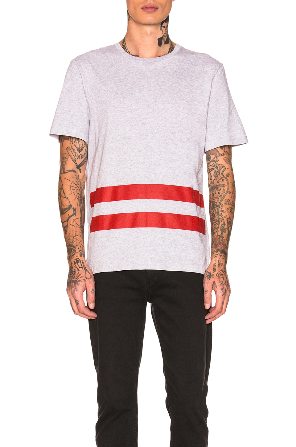red helmut lang shirt