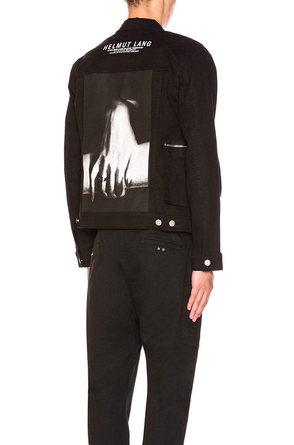 helmut lang black denim jacket