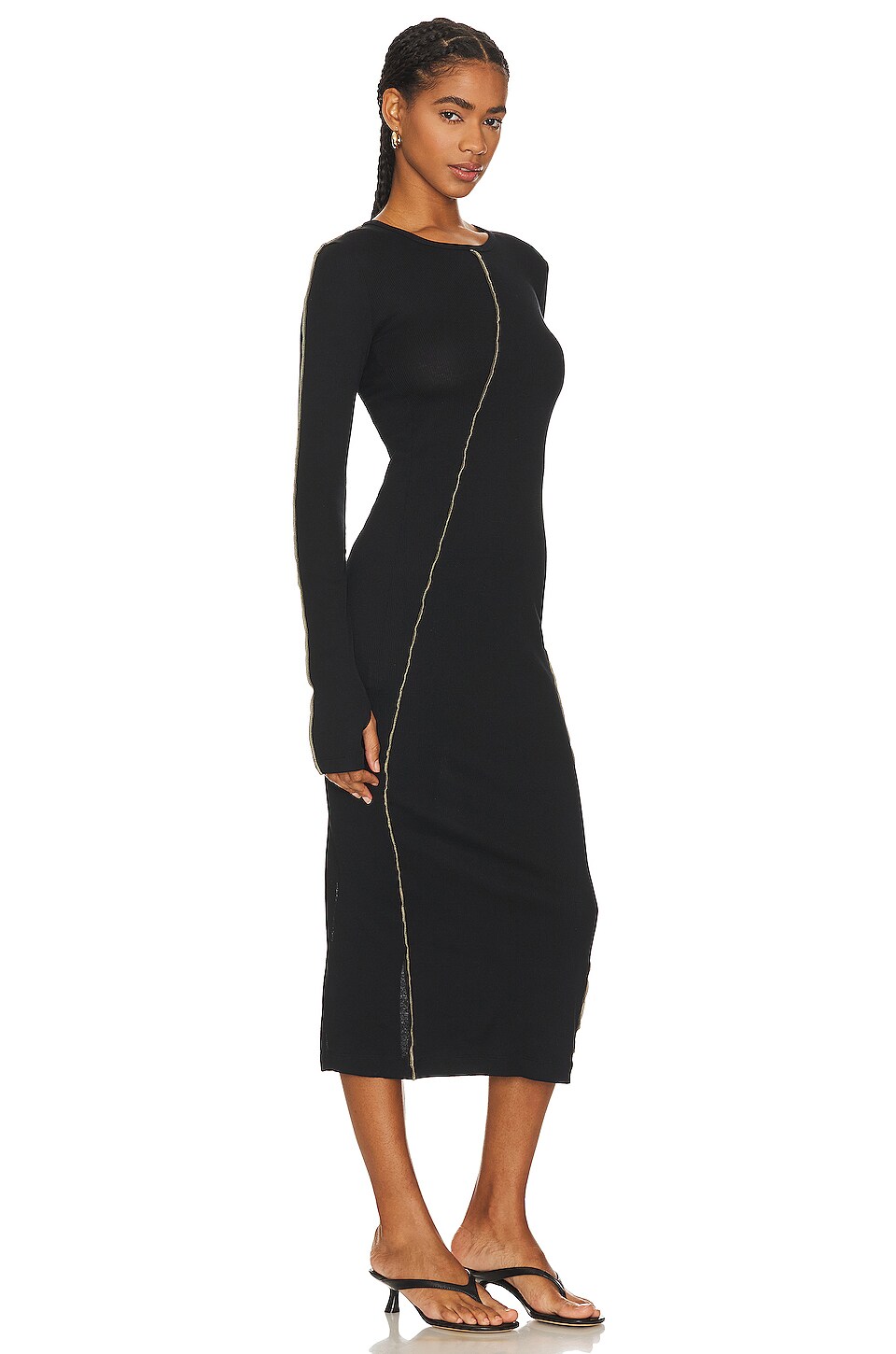 Helmut Lang Twist Long Sleeve Dress