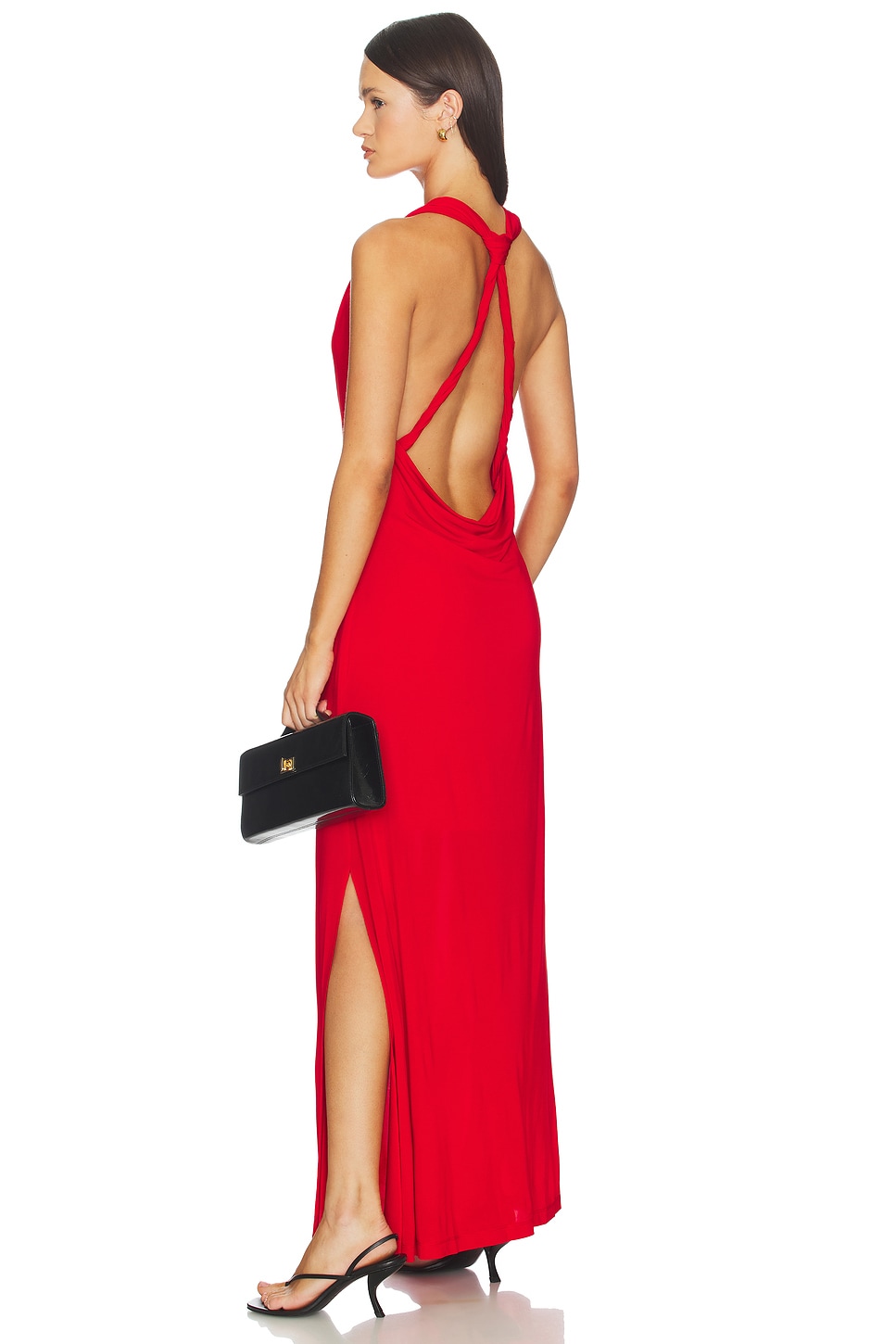 helmut lang cocktail dress Helmut Lang Drape Sleeveless Silk Dress - Green Tea