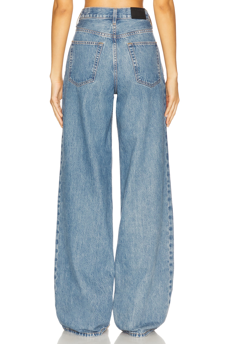 Helmut Lang Double Pleated Wide Leg Jeans thumbnail