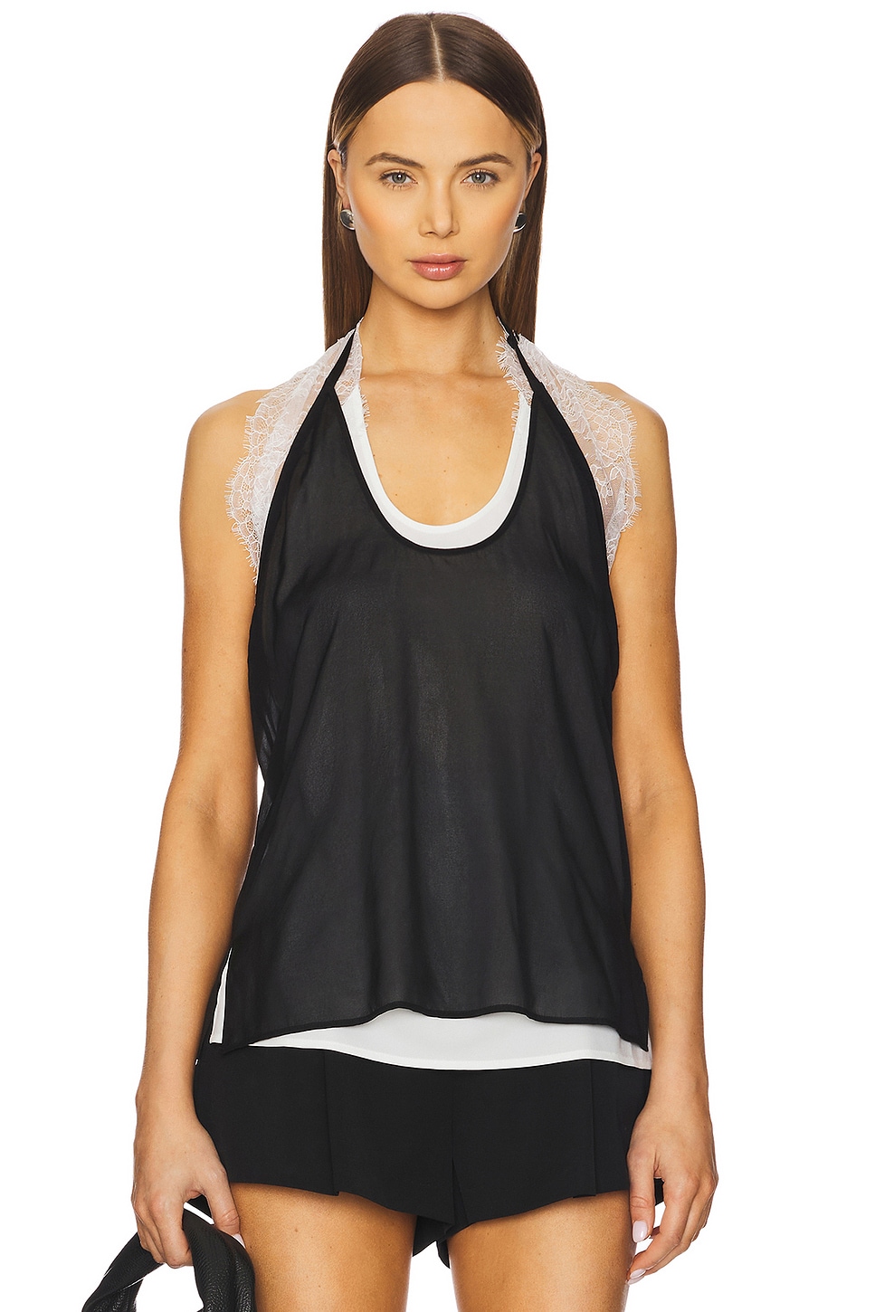 HELMUT LANG ブラックレース長袖トップス Helmut Lang Protection Top |HELMUTLANG.COM
