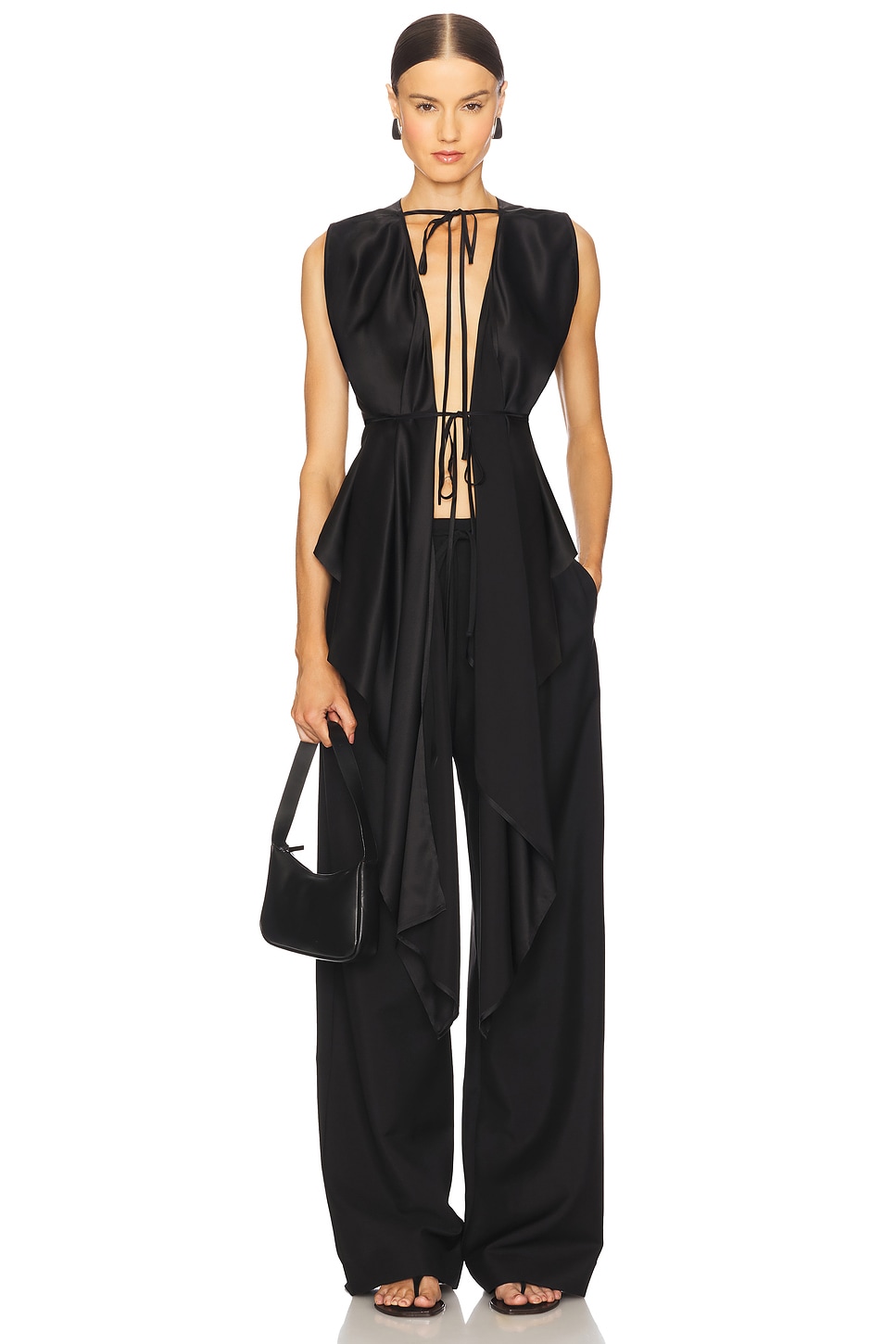 高感度ショップで2023年売れたブランド Scarf Lang Helmut Drape REVOLVE | Black in Top トップス