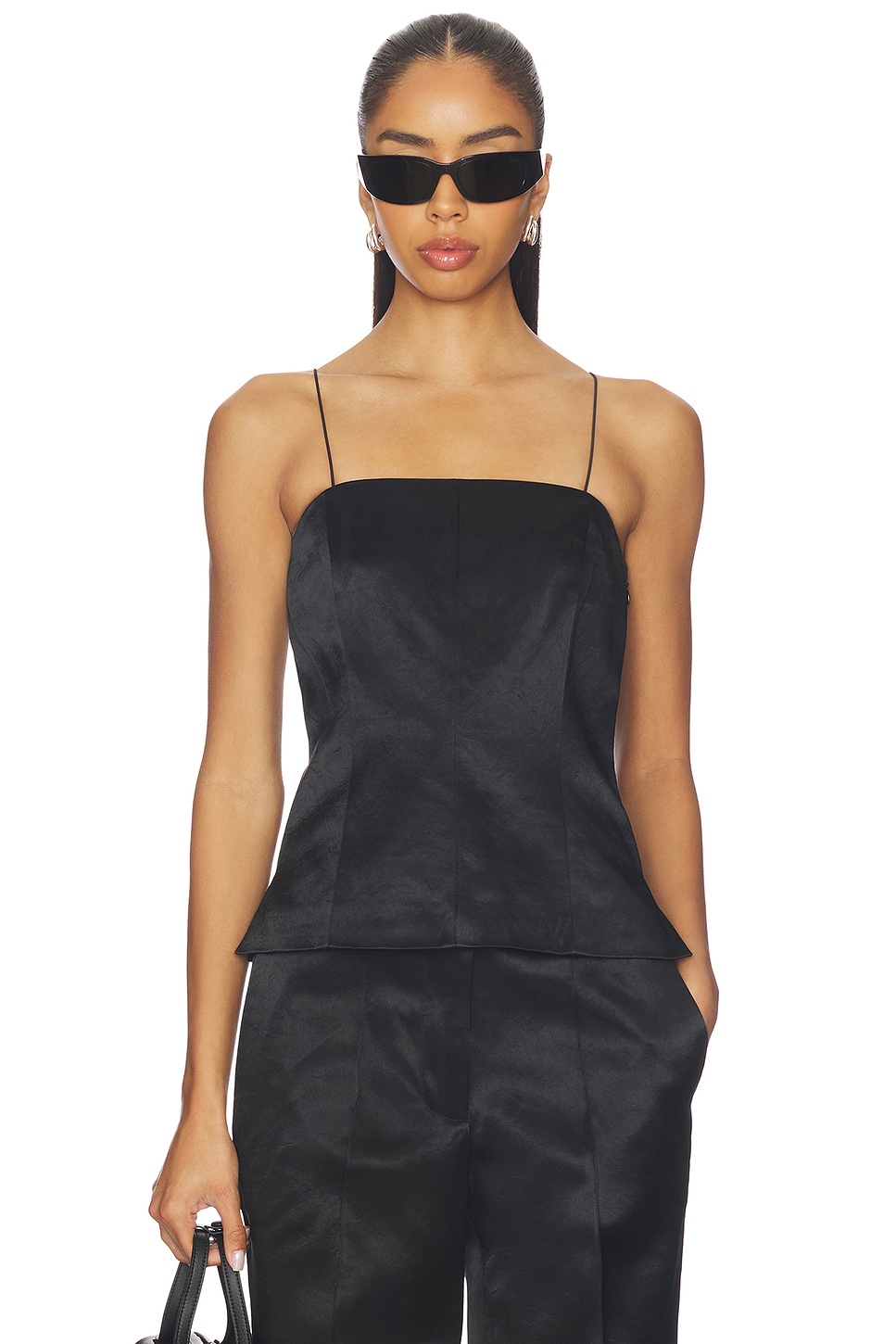 Helmut Lang Minimal Slip Top in Black | REVOLVE