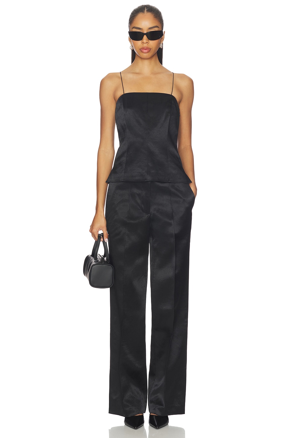 Helmut Lang Minimal Slip Top in Black | REVOLVE