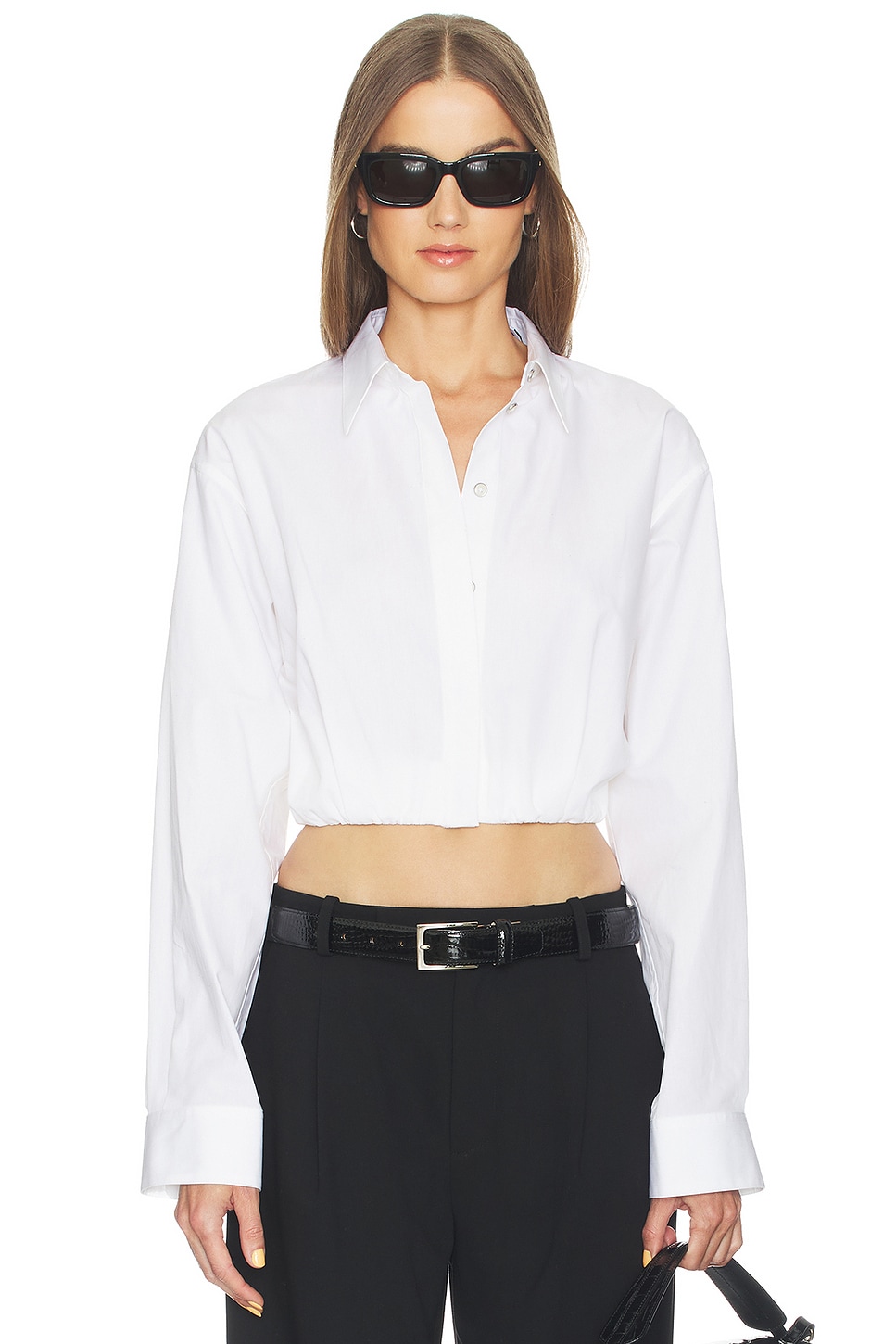 Cropped Gather Shirt