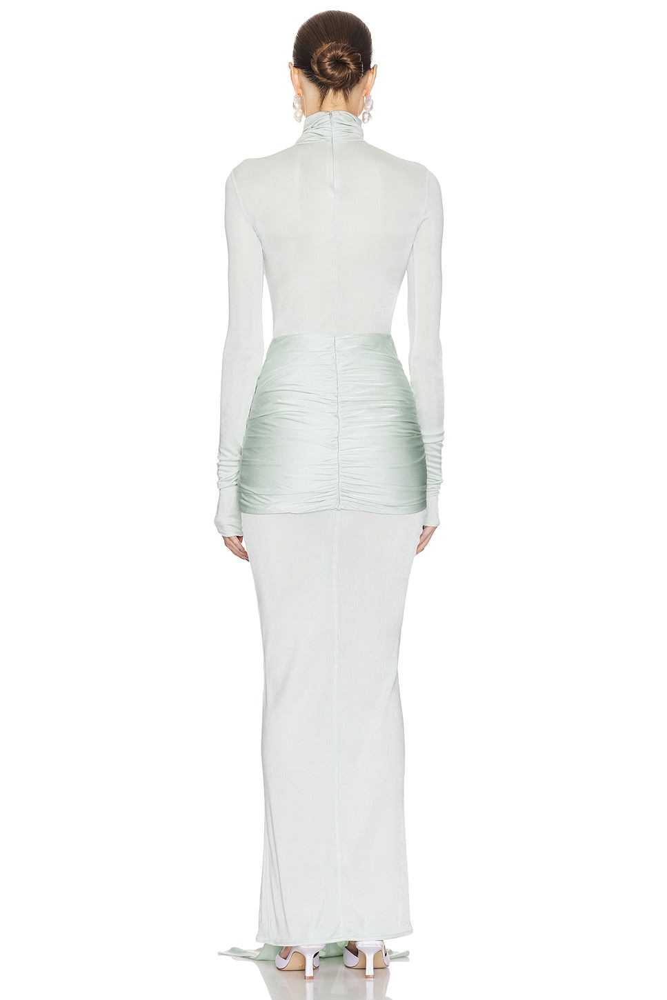 Slinky Jersey Sarong Maxi Dress