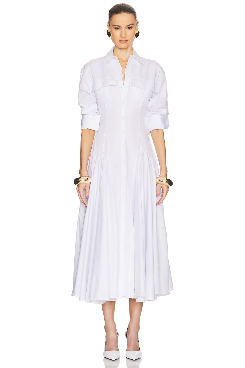 Helsa Godet Shirt Dress