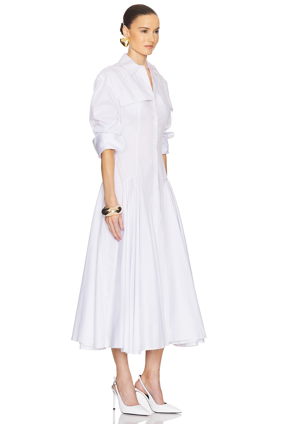 Helsa Godet Shirt Dress