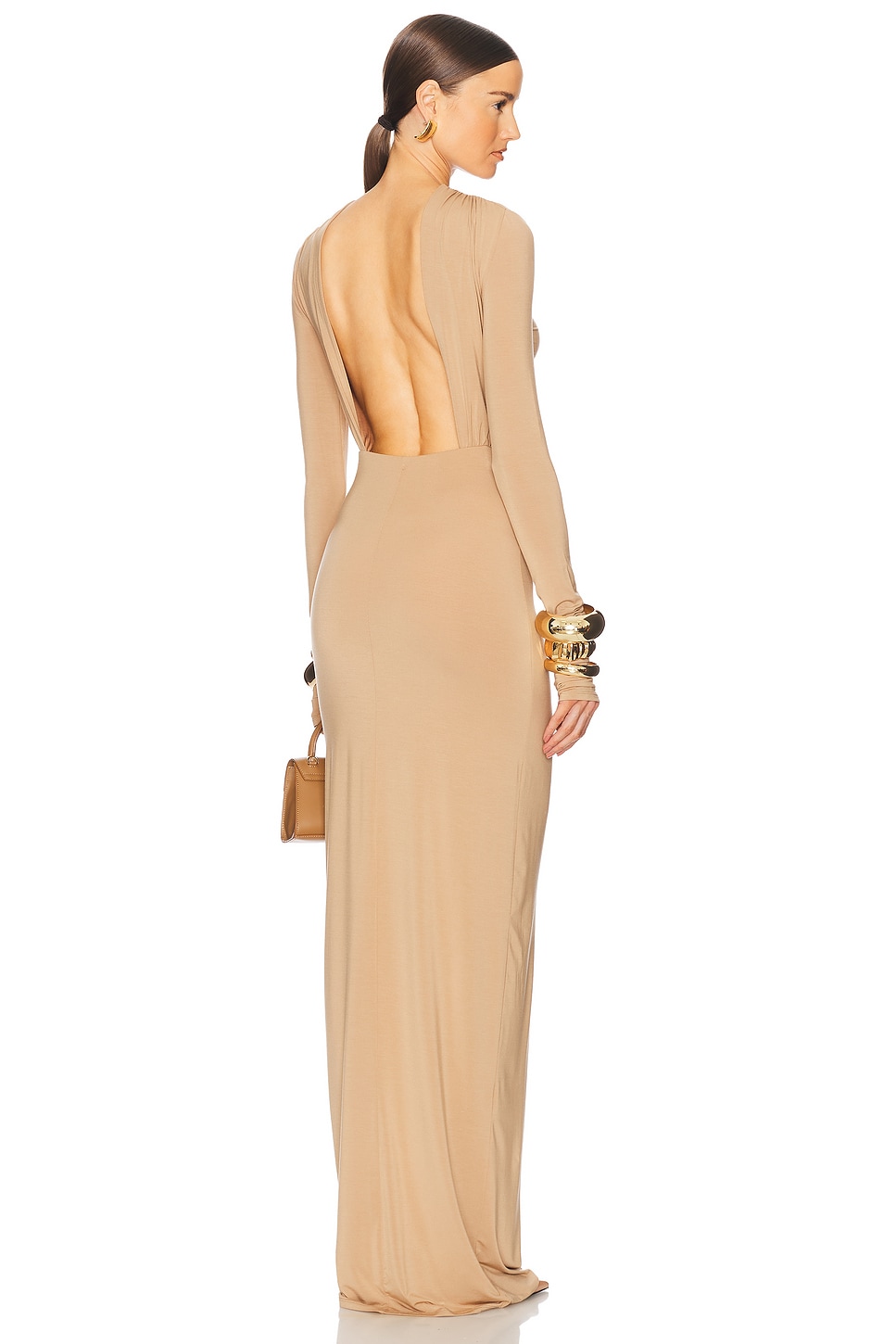 Jersey Backless Maxi Dress