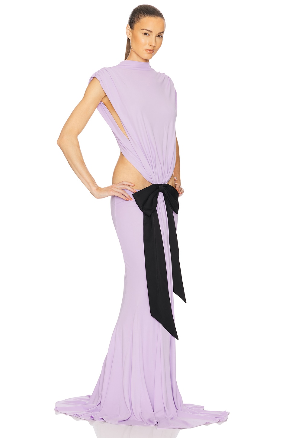 The Constantina Jersey Dress With Bow