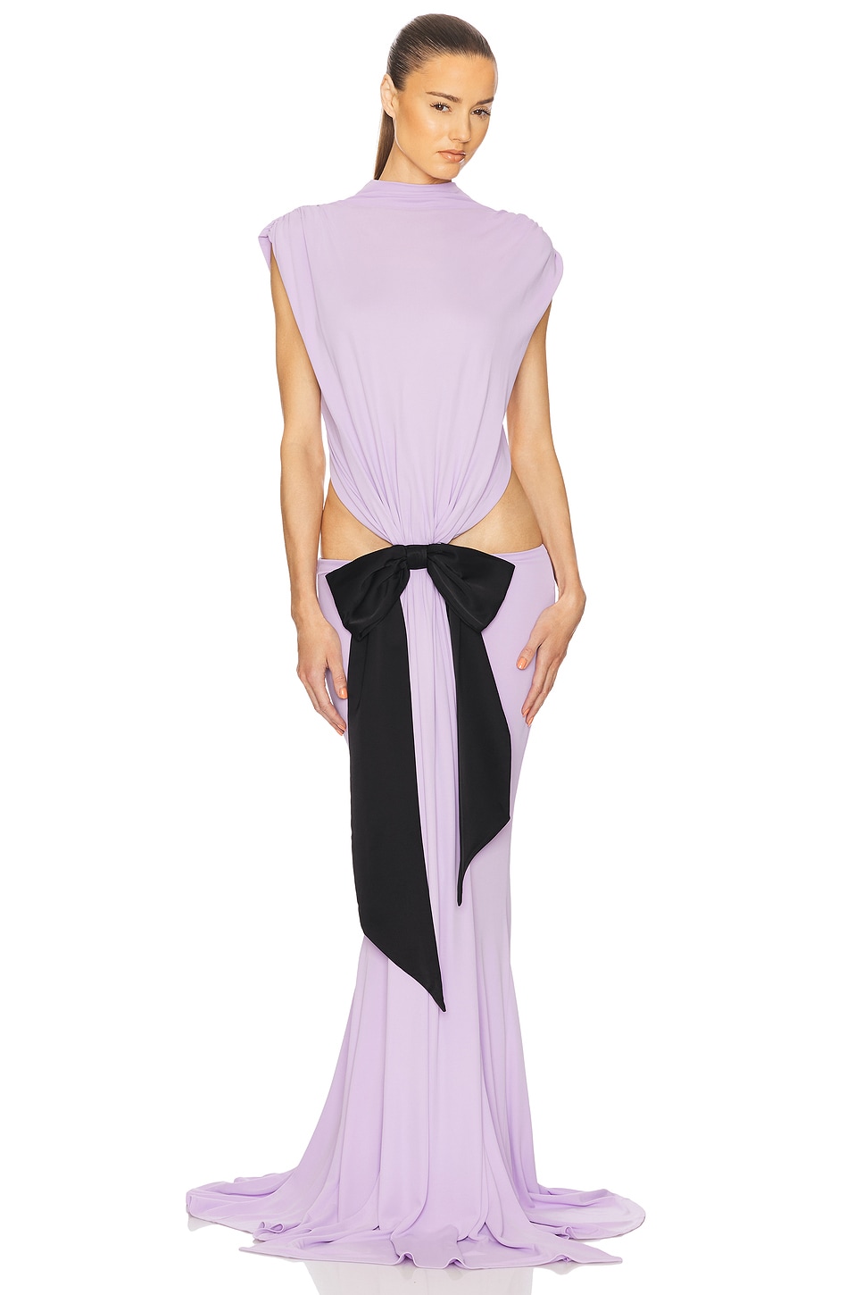 The Constantina Jersey Dress With Bow