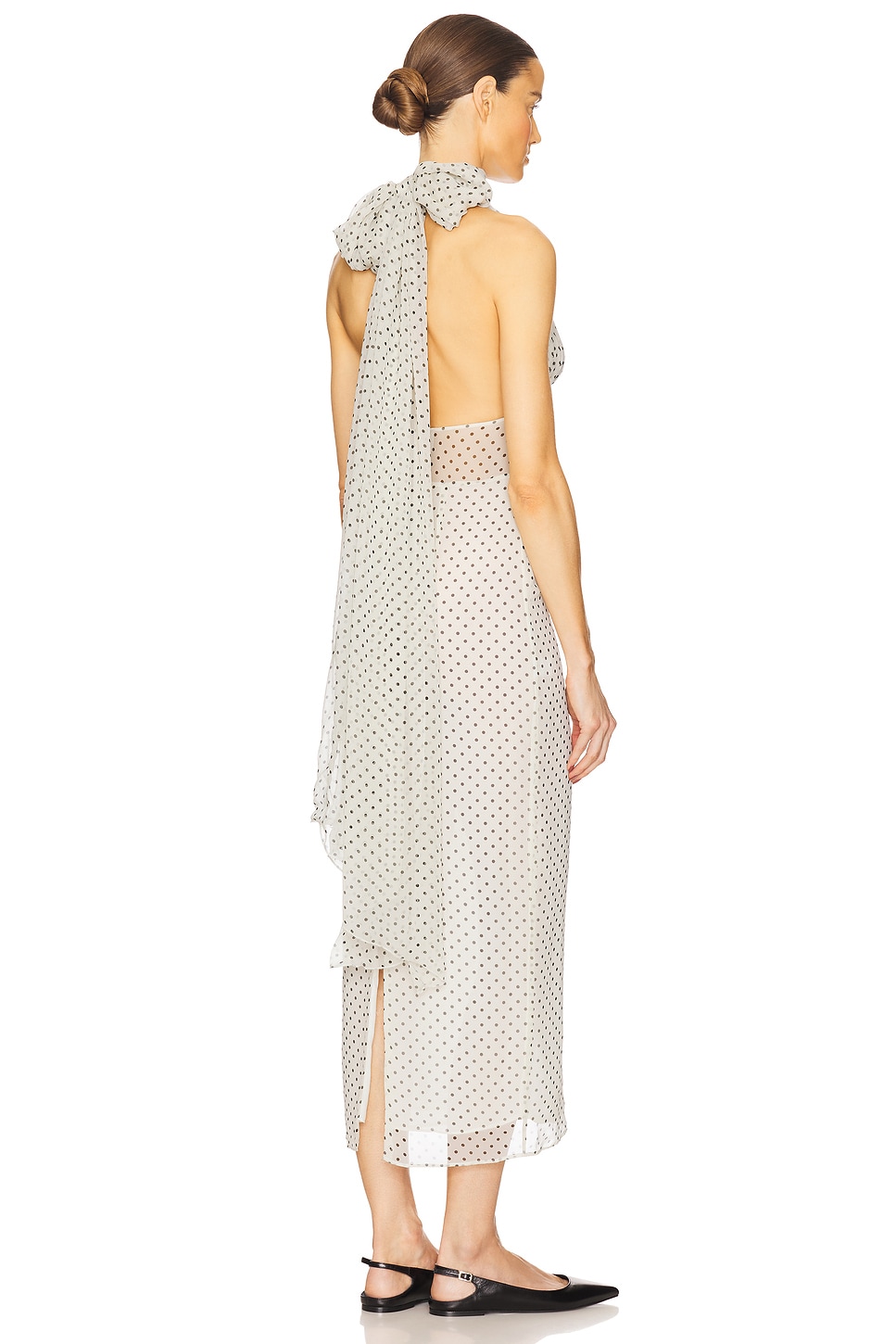 Helsa The Scarf Dress in Printed Silk Chiffon