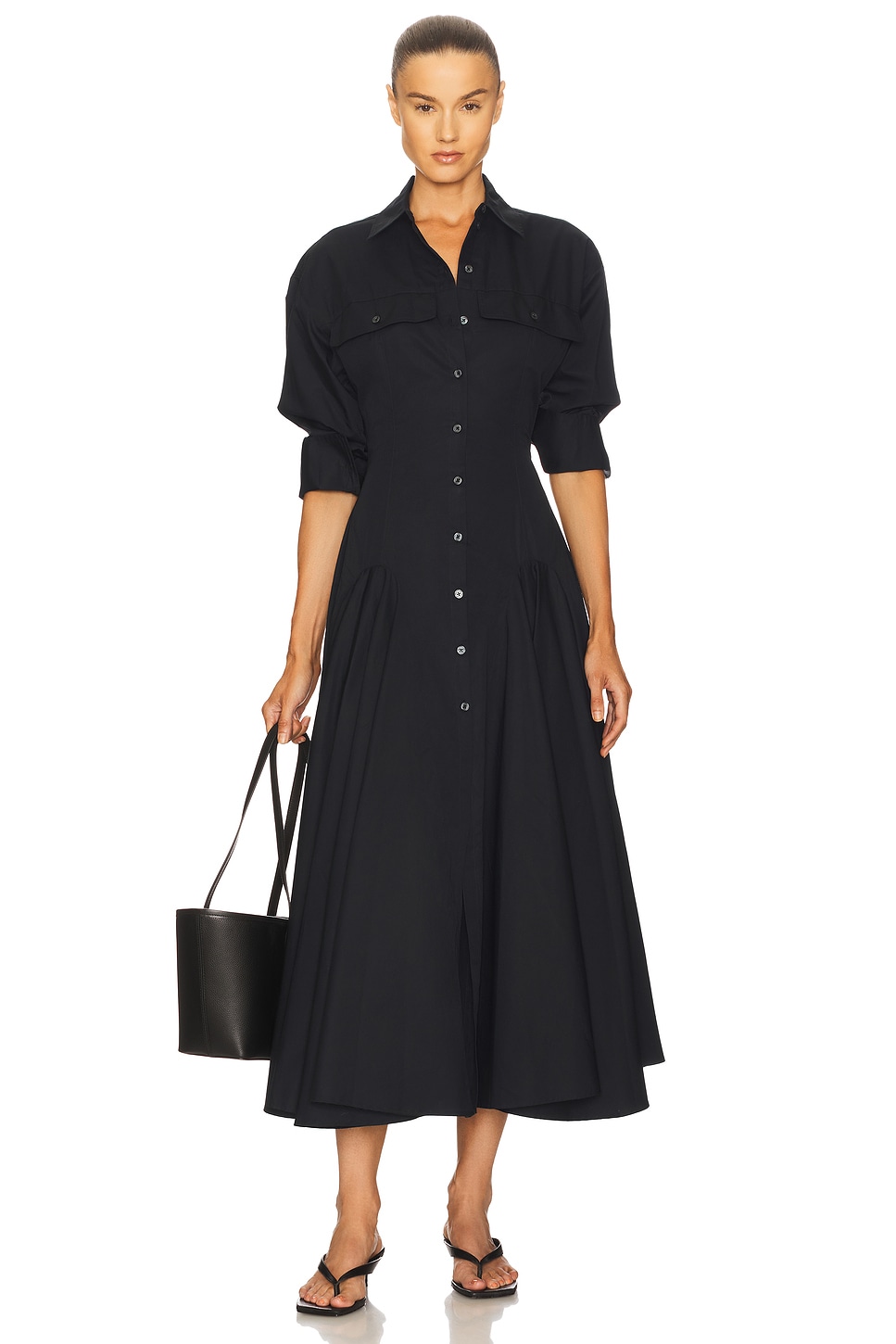 Godet Shirt Dress