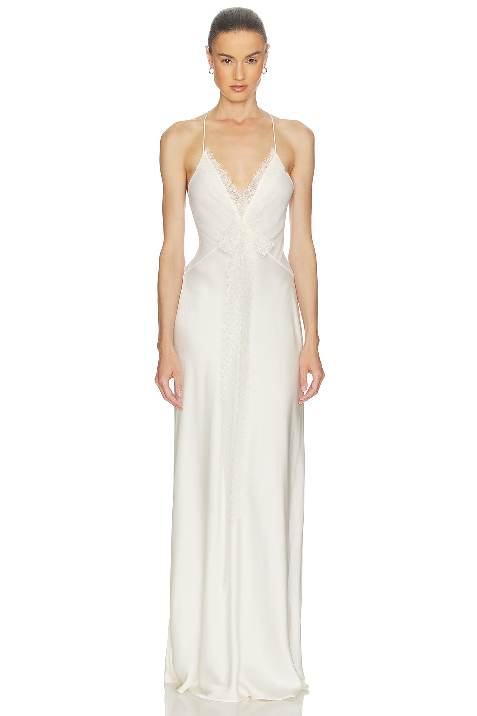 Helsa Mix Media Slip Dress in Ivory | REVOLVE