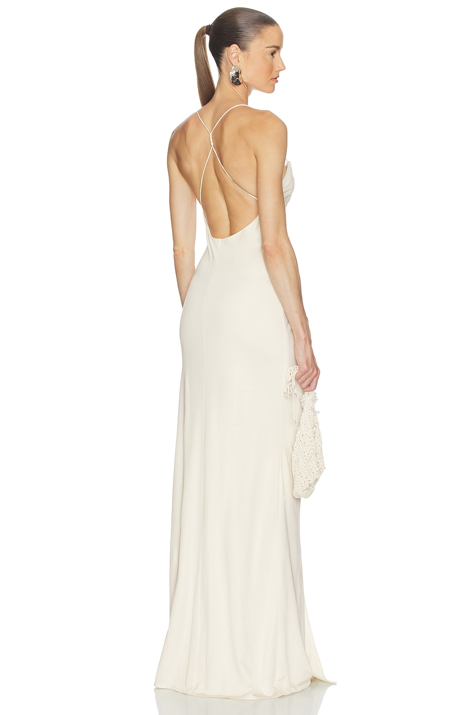 Helsa The Roksanna Draped Dress in Ivory | REVOLVE