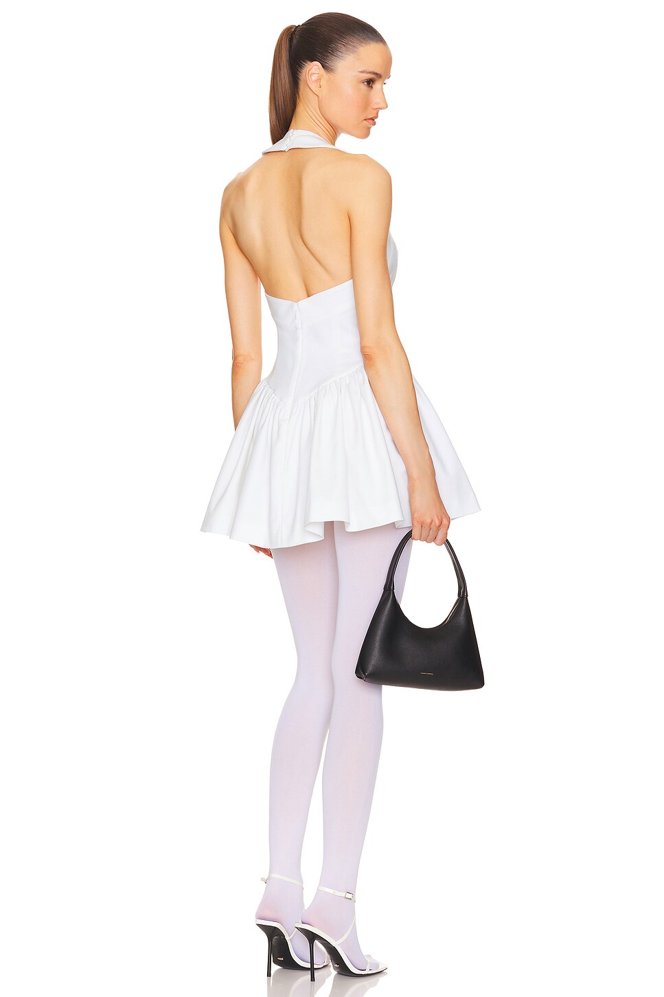 Faille Halter Mini Dress