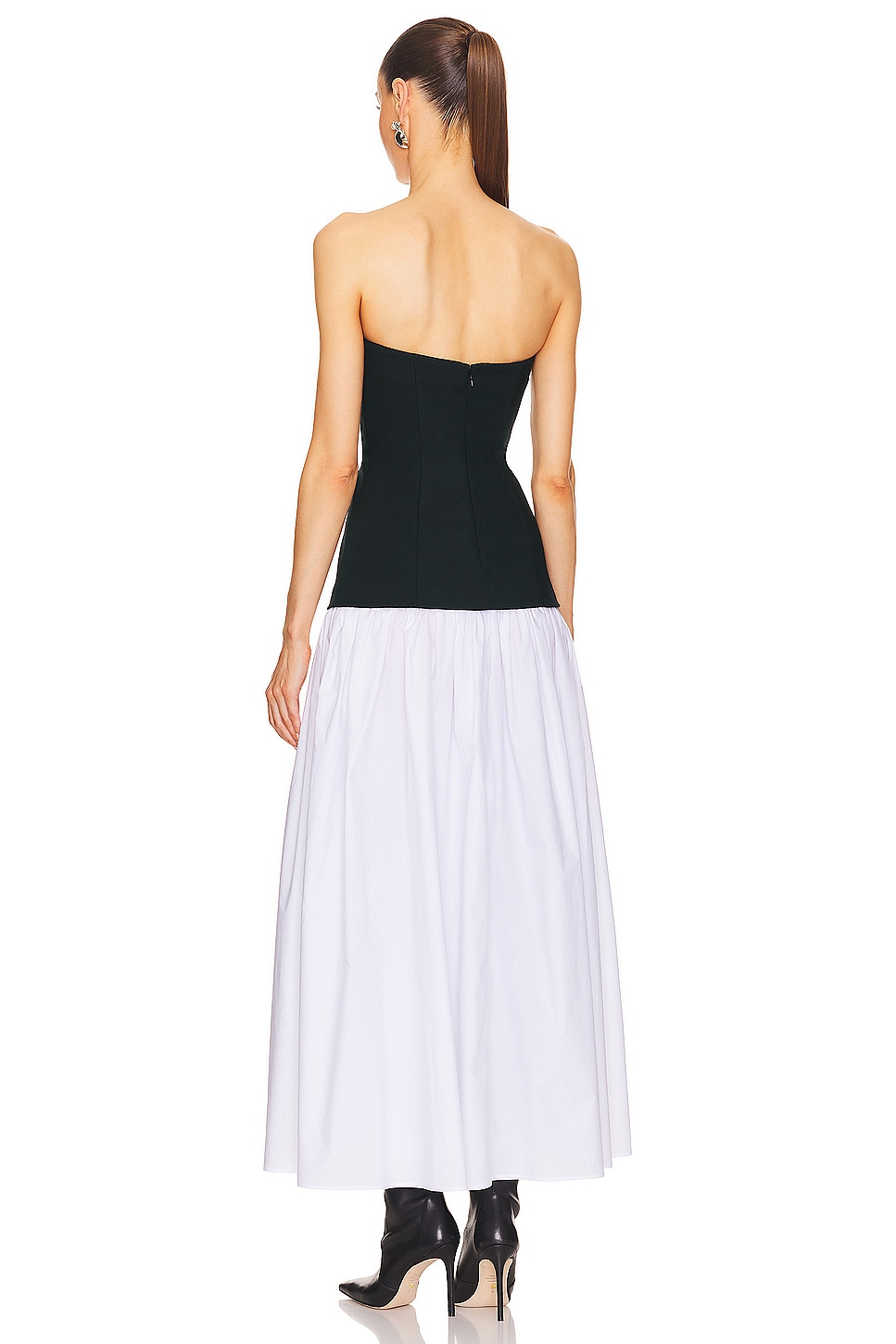 Faille Colorblock Midi Dress